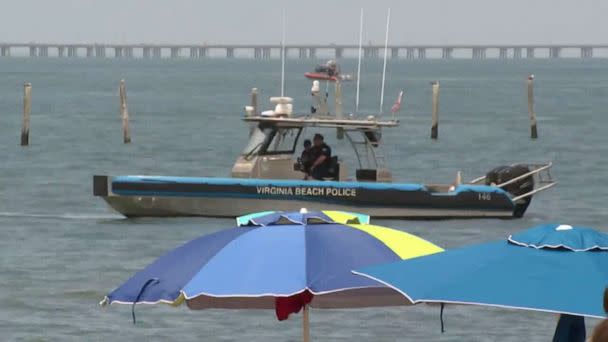 PHOTO: For the second time in a day, first responders have recovered the body of someone who drowned in the Chesapeake Bay off of a Shore Drive beach, in Virginia Beach, Va., on July 3, 2022. (WVEC)