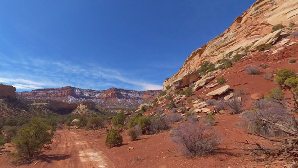 Moonscape overlook, Utah, where 19-year-old Jonathan Fielding died (Google Maps)