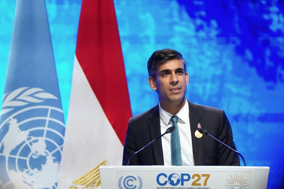 Prime minister Rishi Sunak said more must be done to tackle the climate crisis (PA Wire)