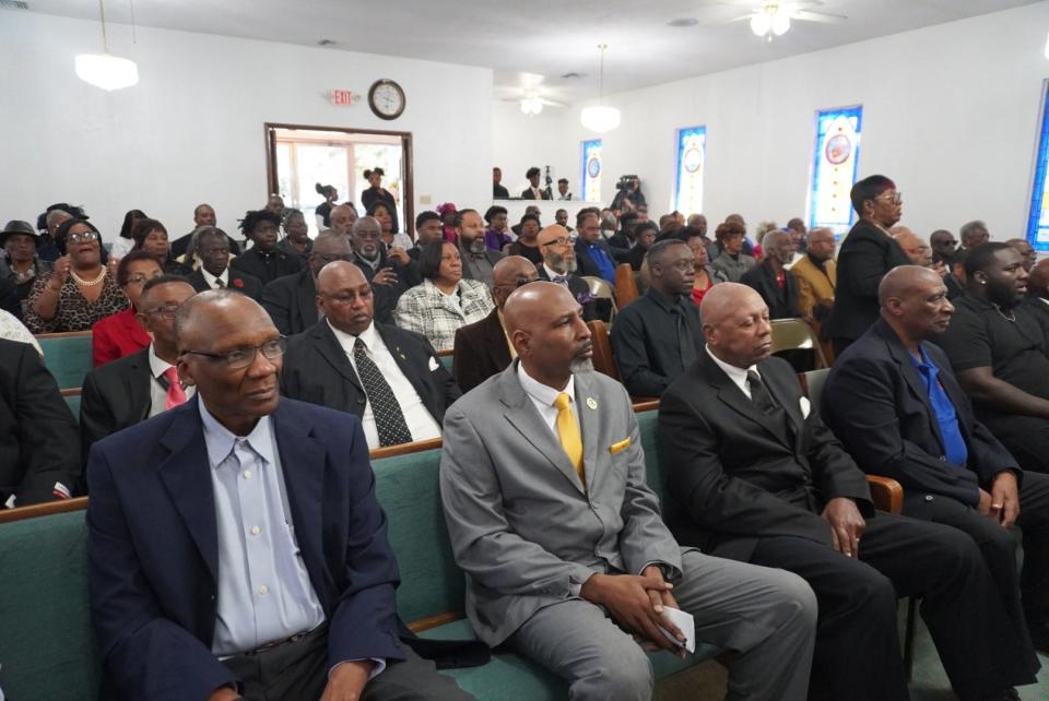 Mount Olive Primitive Baptist Church at 510 NE 15th St. was at full capacity on Sunday during its 50 Men of Valor For The Kingdom program.
(Credit: Photo by Voleer Thomas, Correspondent)