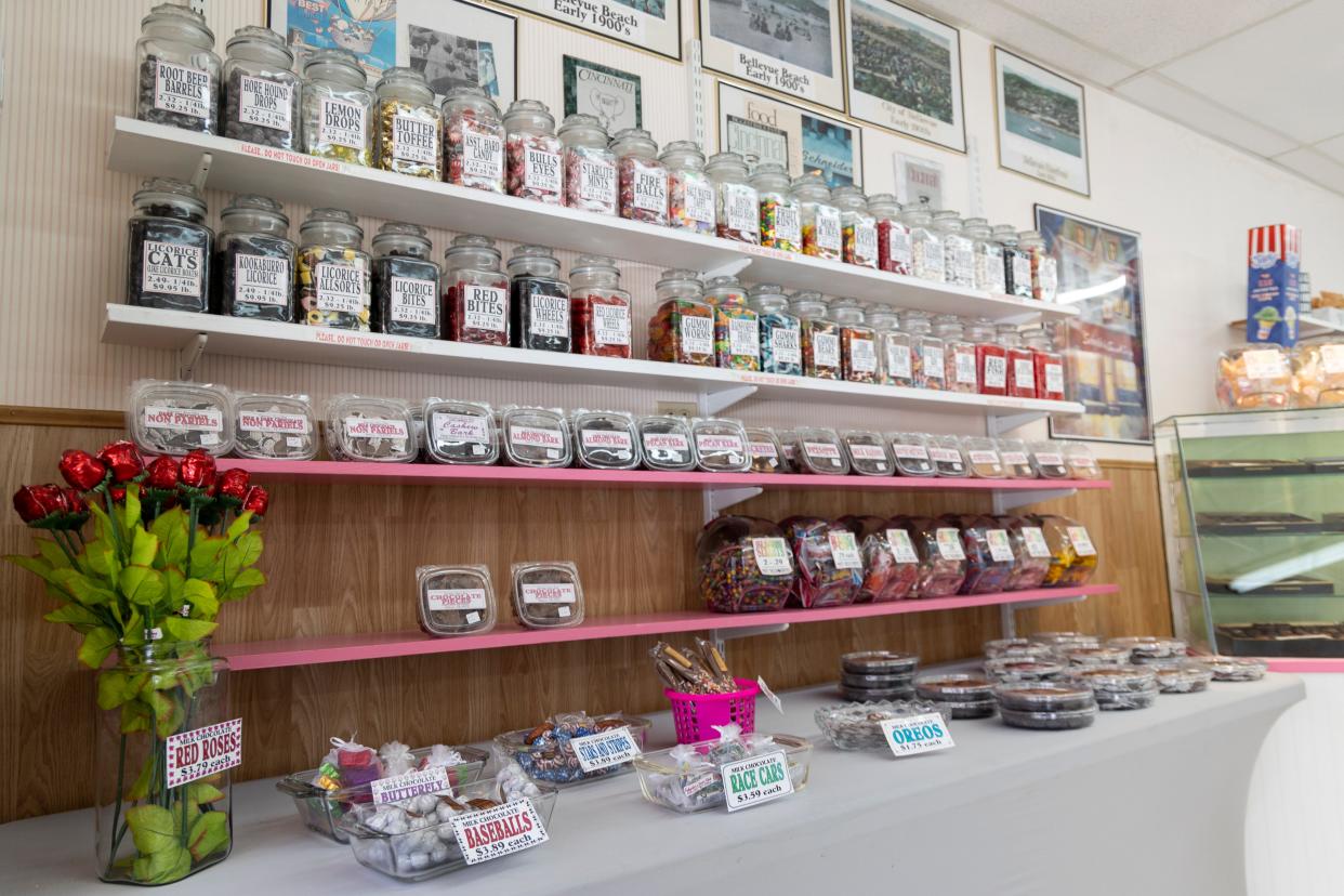 An assortment of chocolates, fudges and cream candies made in-house at Schneider's Sweet Shop in Bellevue, Northern Kentucky, pictured on Friday, June 3, 2022.