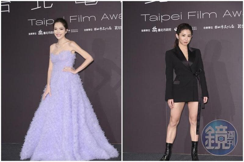許瑋甯與郭書瑤先後現身台北電影獎紅毯。