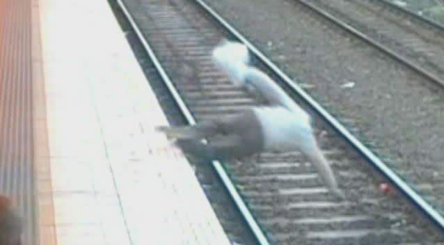 A heated argument over a cigarette ended with a man being thrown onto tracks at Flinders Street Station. Photo: Supplied