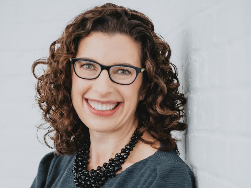 A headshot of Dr. Megan Ranney, a practicing emergency physician and associate dean at Brown University's School of Public Health