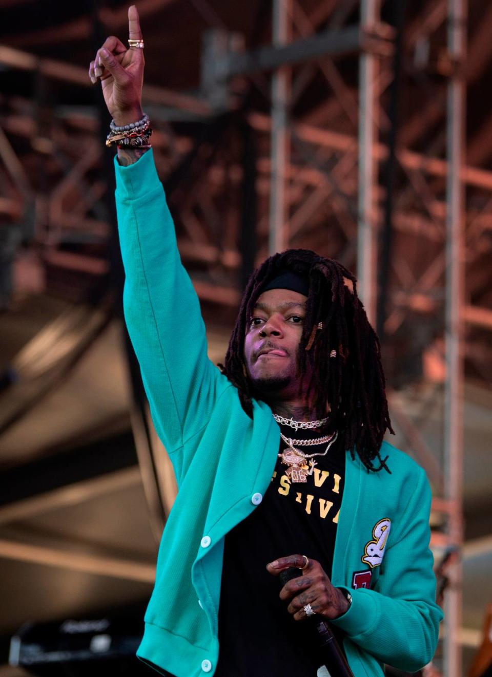 J.I.D. performs at the Dreamville Festival in Raleigh, N.C., Sunday, April 2, 2023.