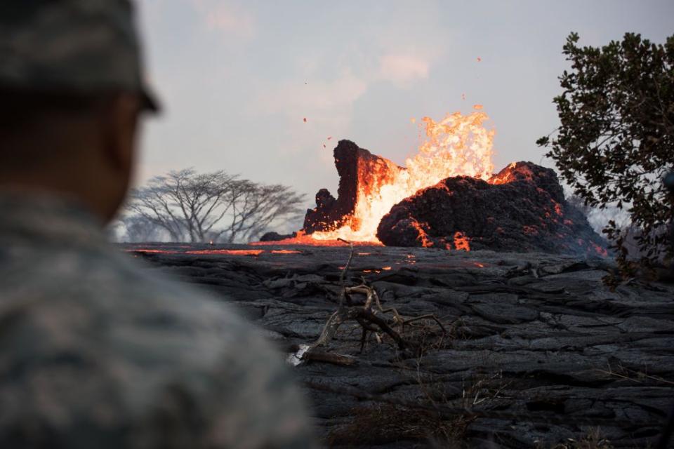 <p>The man whose leg was shattered by a flaming “lava bomb” - the first-known injury from Hawaii's Kilauea volcano - has finally spoken out. Darryl Clinton was helping evacuate a home when a chunk of lava hit him in the leg.</p><p>"It basically snapped my leg in half, but right above the ankle,” <a rel="nofollow noopener" href="https://www.cnn.com/us/live-news/hawaii-volcano-lava-kilauea/index.html" target="_blank" data-ylk="slk:Clinton told CNN;elm:context_link;itc:0;sec:content-canvas" class="link ">Clinton told CNN</a>. "So my foot and my ankle were hanging by basically the back of my flesh, maybe my Achilles was still there. But all the other stuff was severed, so I had to hold my shoe." </p><p>Doctors were able to remove the debris from the wound and save his leg.</p><p>"I thought at the very minimum I would have to lose a foot," Clinton said. "I thought I was going to die, but I didn't even think I'd have a foot."</p><p>Since Hawaii's <a rel="nofollow noopener" href="https://www.popularmechanics.com/science/environment/a20160646/volcano-erupts-in-hawaii-forcing-evacuations/" target="_blank" data-ylk="slk:Kilauea erupted Thursday, May 3;elm:context_link;itc:0;sec:content-canvas" class="link ">Kilauea erupted Thursday, May 3</a>, 22 fissure vents have opened on the volcano's East Rift Zone in the Leilani Estates and Lanipuna Gardens subdivisions, <a rel="nofollow noopener" href="https://www.cnn.com/2018/05/10/us/hawaii-kilauea-volcano/index.html" target="_blank" data-ylk="slk:destroying at least 36 buildings;elm:context_link;itc:0;sec:content-canvas" class="link ">destroying at least 36 buildings</a> and forcing more than 2,000 local residents to evacuate the dangerous lava flows and toxic sulfur dioxide fumes that have consumed the neighborhoods.<br></p>
