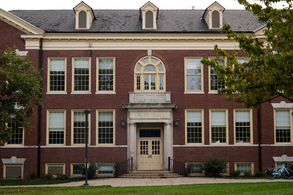 Irvin Hall on Miami University’s campus houses the Interactive Resource Center and more on Wednesday, Oct. 4, 2023, at Miami University campus in Oxford, Ohio.