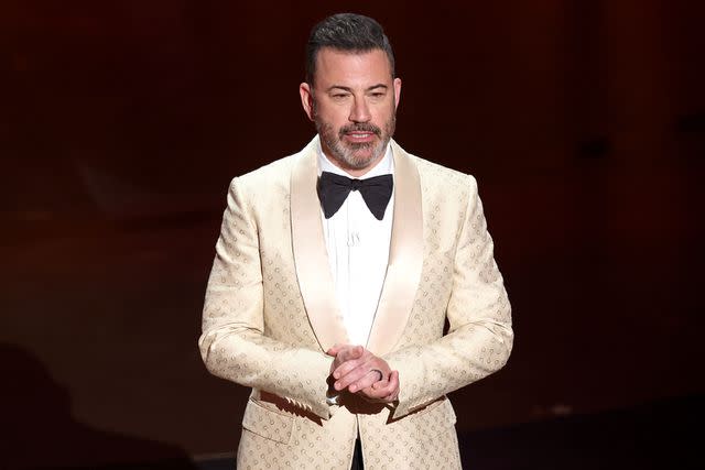 <p>Rich Polk/Variety via Getty</p> Jimmy Kimmel hosting the 2024 Oscars