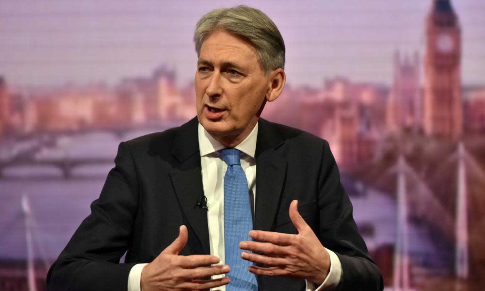 The chancellor, Philip Hammond, on the BBC’s Andrew Marr Show.