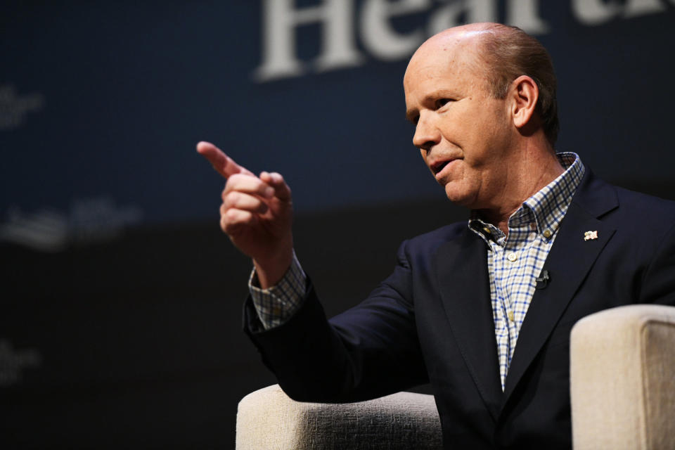 Rep. John Delaney (Md.) speaks at the HuffPost Heartland Forum in Storm Lake, Iowa.