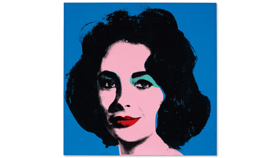 Andy Warhol’s Liz [Early Colored Liz], 1963, sold for $19.3 million.