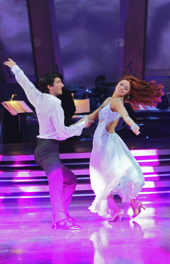 Anna Trebunskaya and Evan Lysacek on "Dancing with the Stars."