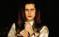 <b>Interview with the Vampire (1994)</b><br><br> Brad’s first big starring role saw him gothed-up with false vampire teeth and white make-up in this definitive vampire flick (sorry ‘Twilight’ fans).