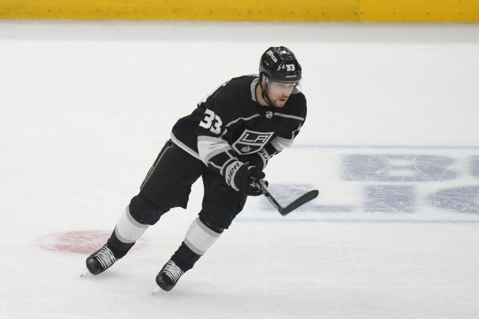 Kings forward Viktor Arvidsson skates during a game.