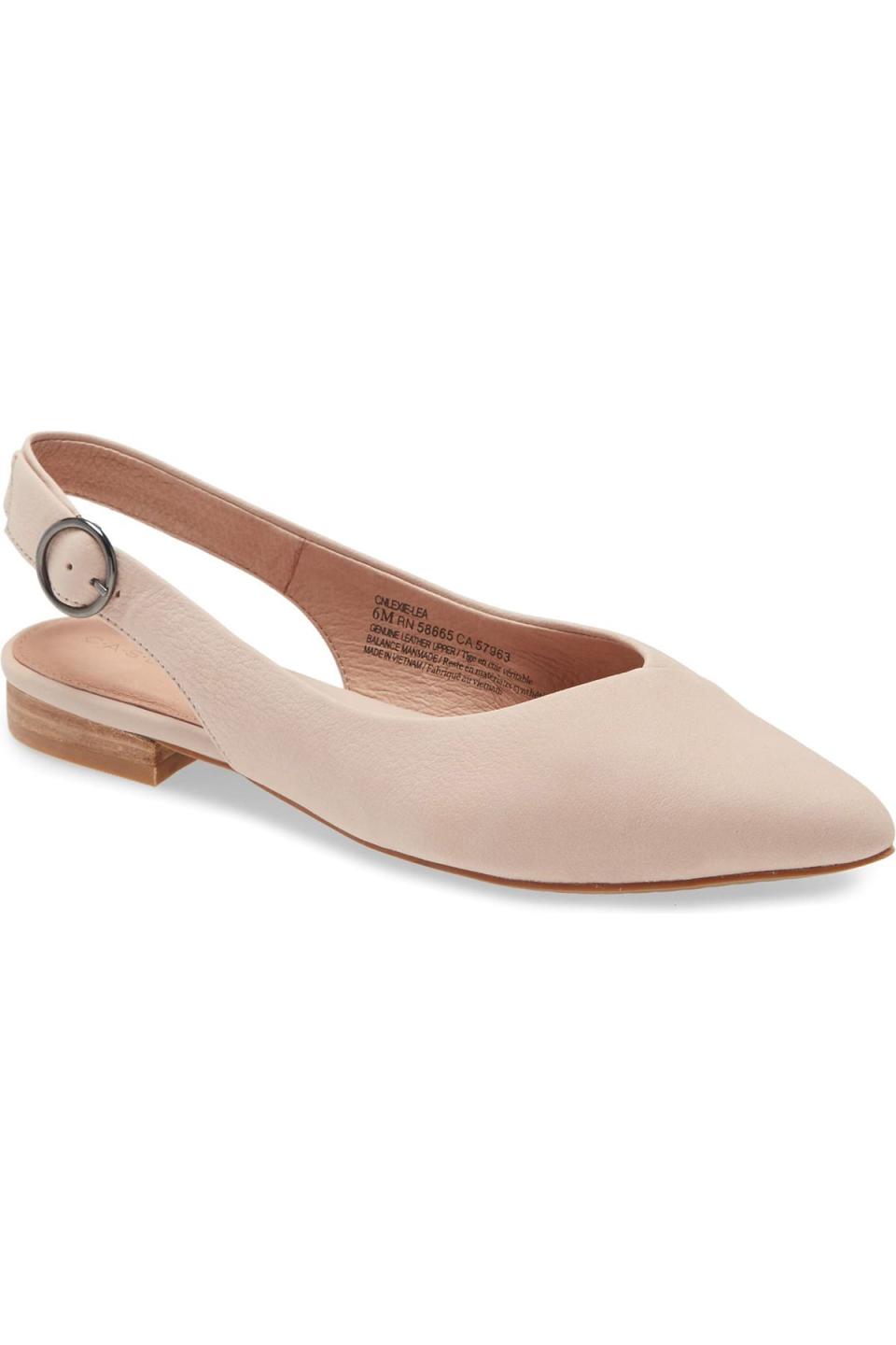 Lexie Pointed Toe Slingback Flat