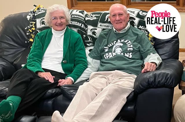 <p>Courtesy of Linda Blakkan</p> The couple shares a love of Michigan State