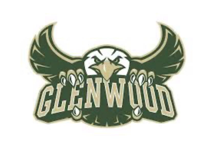The old Glenwood High School red and blue eagle painted in the school's gymnasium no longer exists, but the mascot, in green and gold, continues to represent the students of Plain Local School District.