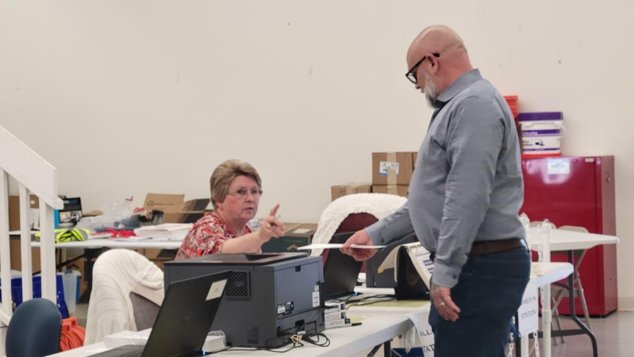 Scenes from 2022 early, one-stop voting in Henderson County.