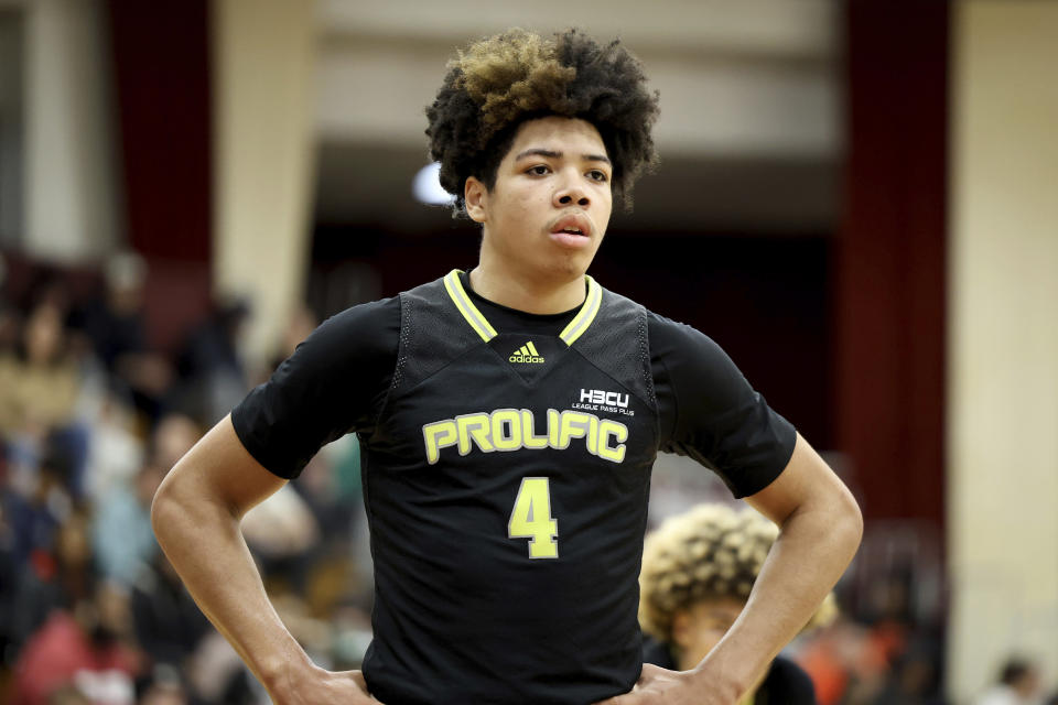 Tyran Stokes is one of the most physically dominating players in high school basketball and highlighted USA Basketball minicamp last weekend. (AP Photo/Gregory Payan)