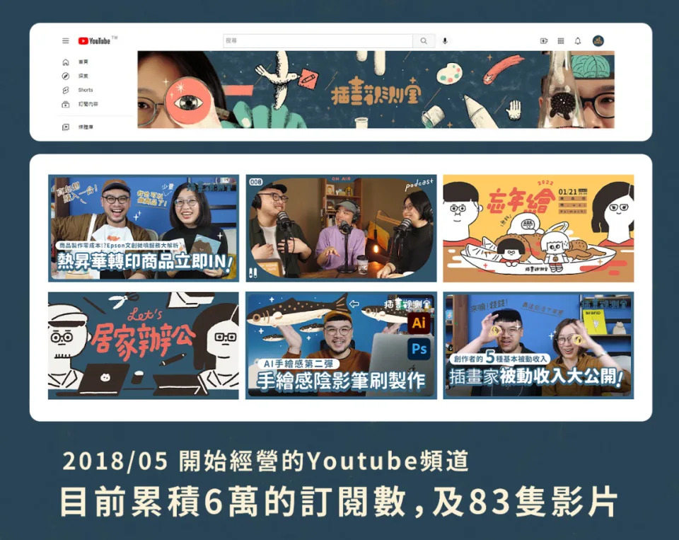 &#x0025b2;&#x005f9e;YouTube&#x005e73;&#x0053f0;&#x008d77;&#x005bb6;&#x007684;&#x00300a;&#x0063d2;&#x00756b;&#x0089c0;&#x006e2c;&#x005ba4;&#x00300b;&#x007d2f;&#x007a4d;&#x004e0d;&#x005c11;&#x005fe0;&#x005be6;&#x00807d;&#x00773e;&#x003002;