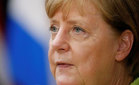 German Chancellor Angela Merkel arrives at the EU summit in Brussels, Belgium, June 22, 2017. REUTERS/Gonzalo Fuentes