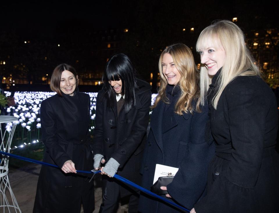 Claudia Winkleman opened the Ever After garden in 2022 alongside Hindmarch and Morton (left) (ModusBPCM)