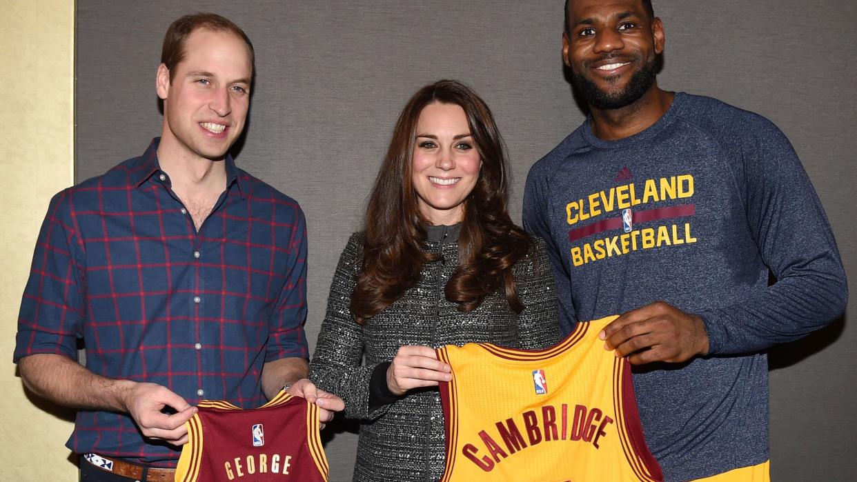 the duke and duchess of cambridge attend brooklyn nets vs cleveland cavaliers