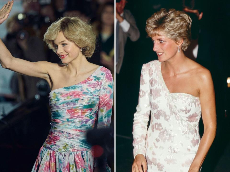 princess diana vs emma corrin in the crown