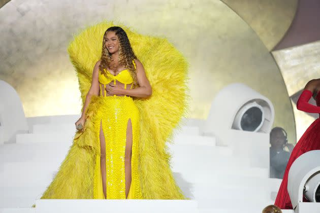 Beyoncé performs on stage for the opening a luxury hotel on Jan. 21 in Dubai, United Arab Emirates.