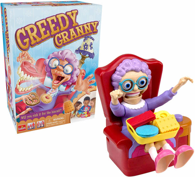 <p><a href="https://www.amazon.com/Goliath-Greedy-Granny-Board-Game/dp/B076H6KJDD?crid=3QG0GC6LCPZ9E&keywords=Greedy+Granny&qid=1678063849&s=toys-and-games&sprefix=greedy+granny%252Ctoys-and-games%252C101&sr=1-2&linkCode=ll1&tag=parade03-20&linkId=f0c6be8f403233c8659ec6c8001fe74a&language=en_US&ref_=as_li_ss_tl" rel="nofollow noopener" target="_blank" data-ylk="slk:Amazon;elm:context_link;itc:0;sec:content-canvas" class="link ">Amazon</a></p>