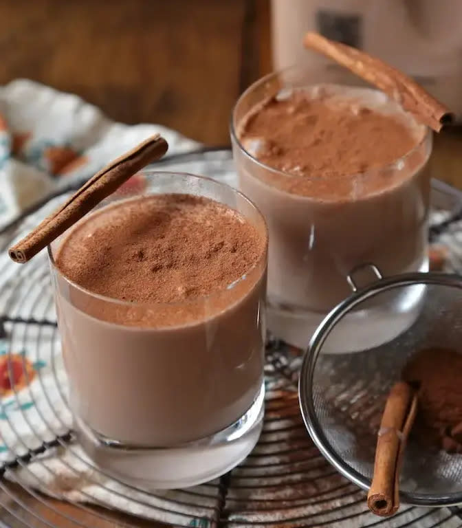 Cómo hacer horchata de chocolate bebida otoño