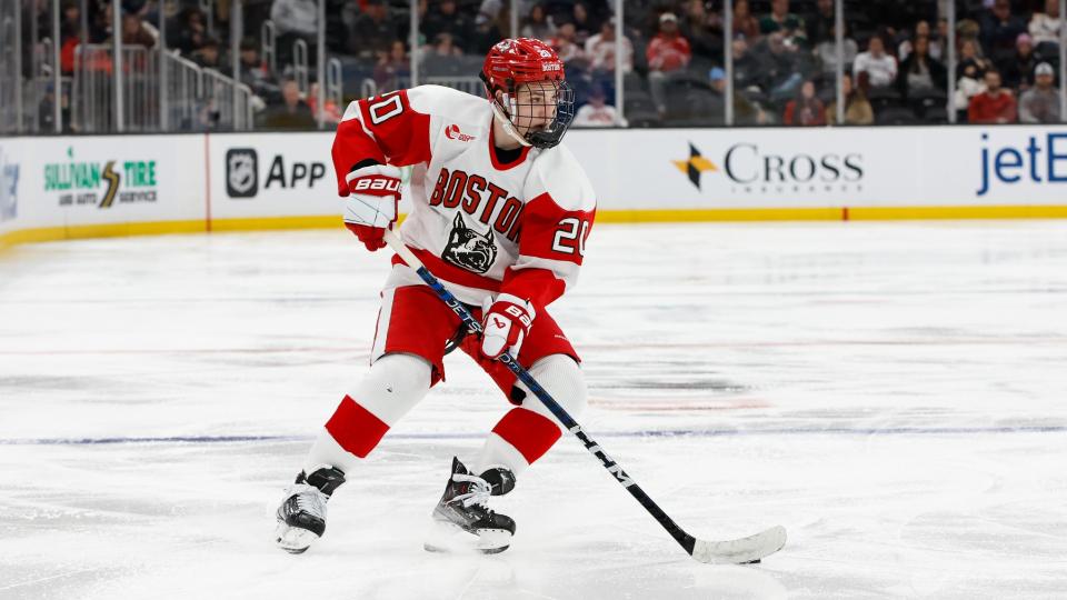 Montreal Canadiens 2022 second-round pick Lane Hutson seems poised to become the NHL's next great playmaking defenseman. (Getty Images)