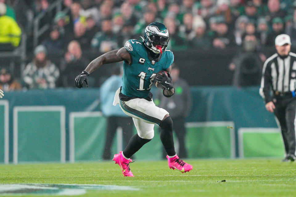 A.J. Brown and the Eagles need a win in Week 15. (Photo by Andy Lewis/Icon Sportswire via Getty Images)