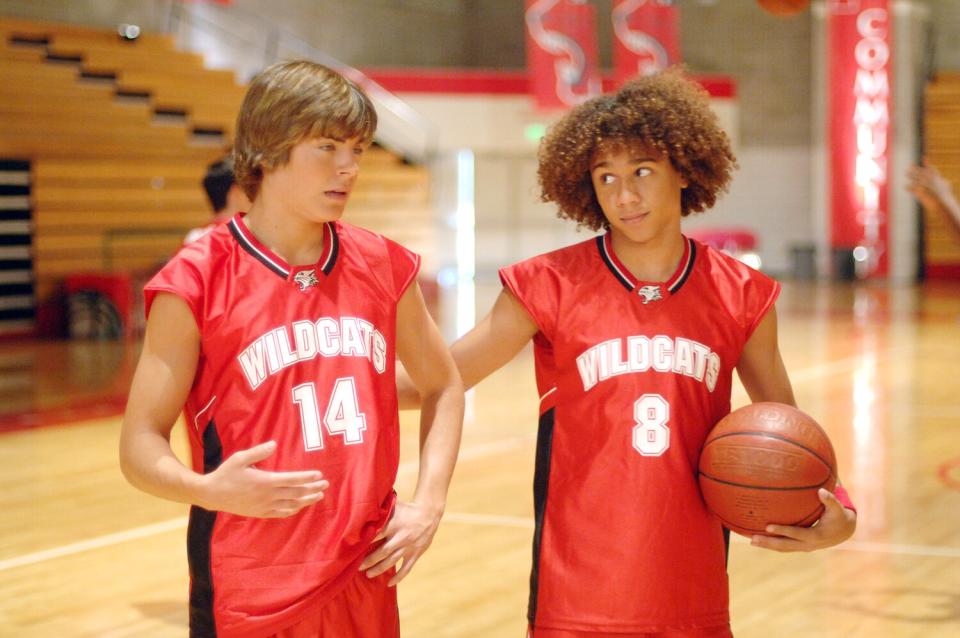 HIGH SCHOOL MUSICAL-Disney Channel Original Movie "High School Musical" tells the story of two high school students - Troy (Zac Efron), a popular basketball player and Gabriella (Vanessa Anne Hudgens), a shy, brainy newcomer - who share a secret passion for singing. When these two seemingly polar opposites decide to join forces and go out for the lead roles in the school musical, it wreaks havoc on East High's rigid social order. But by defying expectations and pursuing their dreams, Troy and Gabriella inspire other students to go public with some surprising hidden talents of their own. "High School Musical" premieres FRIDAY, JANUARY 20 (8:00 p.m., ET/PT) on Disney Channel. (DISNEY CHANNEL/FRED HAYES) ZAC EFRON, CORBIN BLEU