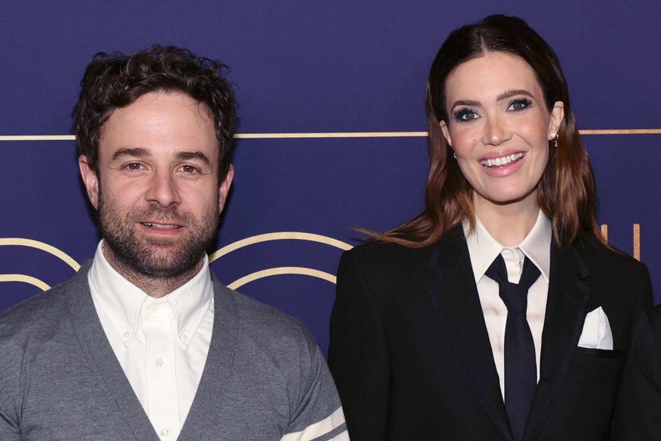 <p>David Livingston/Getty</p> Mandy Moore and Taylor Goldsmith in L.A. in May 2022.