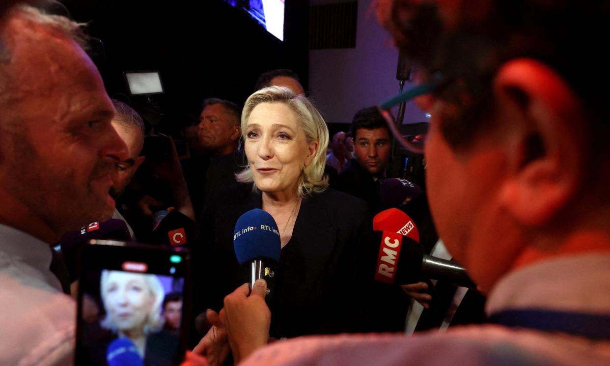 <span>Marine Le Pen’s election triumph as been celebrated by her allies, including the Dutch far-right leader Geert Wilders.</span><span>Photograph: Yves Herman/Reuters</span>