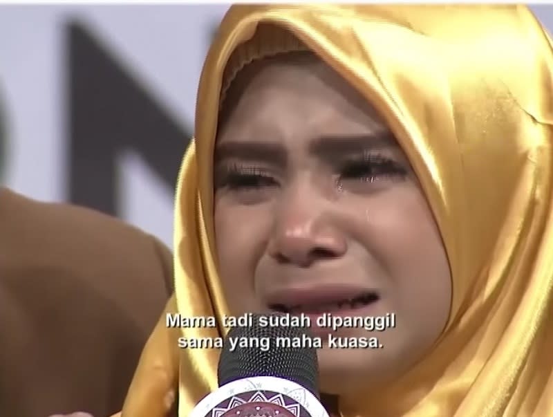 Nurjannah had joined LIDA 2020 so that she could help with her mother’s medical bills.— Screenshot via YouTube/Indosiar