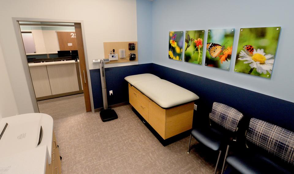 One of the exam rooms at the new Springfield Clinic Pediatrics Monday, Oct. 9, 2023.