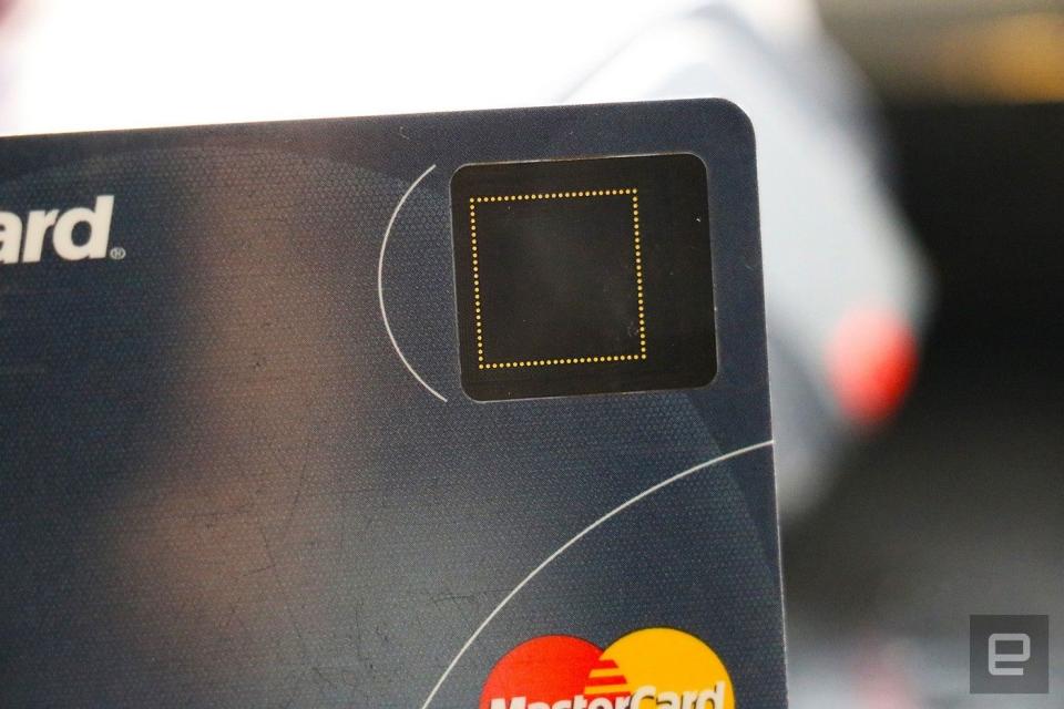 Mastercard with fingerprint reader