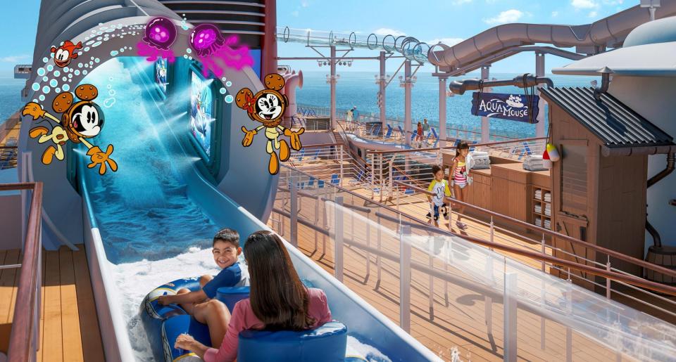 AquaMouse coaster on Disney Wish - Disney Cruise Line