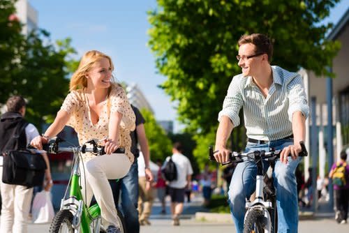 biking together