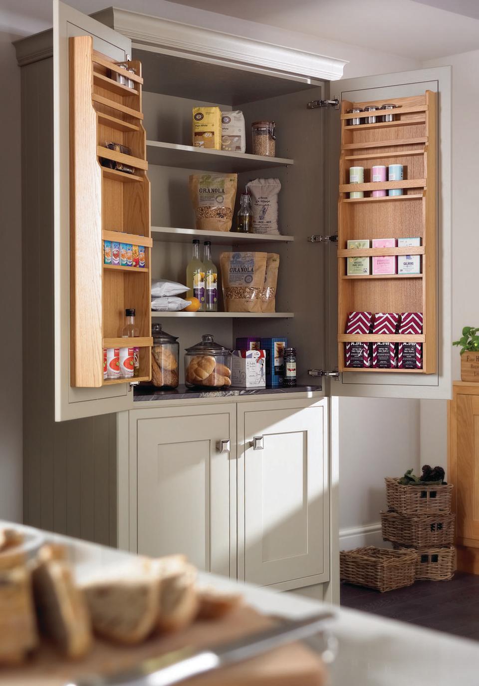 <p>'A successful pantry is all about optimised storage and luxury is created through a well thought out use of space,' says Lena Cottray, Senior Designer at <a href="https://rigbyandrigby.com/" rel="nofollow noopener" target="_blank" data-ylk="slk:Rigby&Rigby;elm:context_link;itc:0;sec:content-canvas" class="link ">Rigby&Rigby</a>. 'If aesthetic and produce display is important to the look of your pantry, consider open shelving and take time in selecting storage containers that tie in with the design of the room.' </p><p>• See more from <a href="https://www.daval-furniture.co.uk/" rel="nofollow noopener" target="_blank" data-ylk="slk:Daval;elm:context_link;itc:0;sec:content-canvas" class="link ">Daval</a> </p>