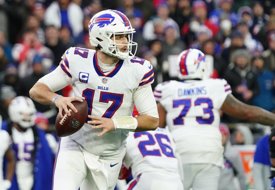 Josh Allen led the Bills to a crucial division win over the rival Patriots.