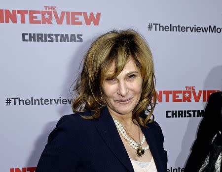 Sony Pictures Entertainment Co-Chairman Amy Pascal poses during the premiere of "The Interview" in Los Angeles, California December 11, 2014. REUTERS/Kevork Djansezian