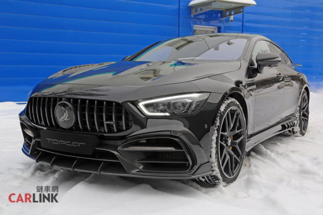 Mercedes-Benz AMG GT4-door with INFERNO carbon fiber aerodynamic package. /  TopCar