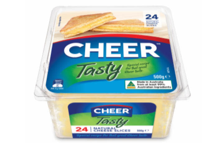 Cheese package showing Cheer label. Source: Supplied