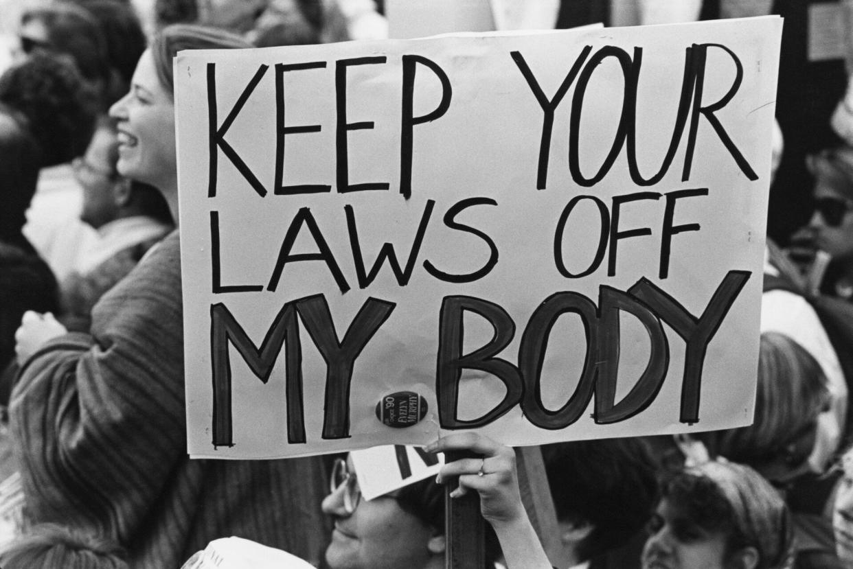 "Keep Your Laws Off My Body" Poster 1989 March for Women's Equality