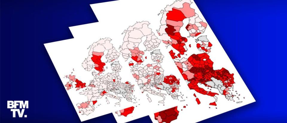 CARTE. Covid-19: de mai à octobre, visualisez le déferlement de la deuxième vague en Europe - BFMTV