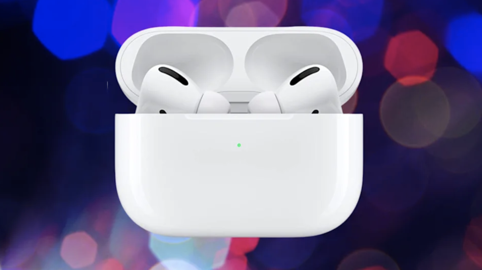 The AirPods Pro are small but mighty and come with a handy charging case. (Photo: Getty)