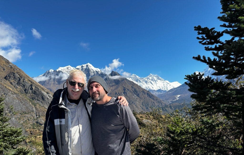 Professor Gary LaFree and his son, Dr. Andrew LaFree, pose for a photo while on a hike through Nepal. A professor at the University of Maryland, Gary recently won the 2024 Stockholm Prize in Criminology, which he learned about while on the hike. The Queen of Sweden will present it to him and his co-recipient — Tom R. Tyler — at a ceremony in Stockholm in June.